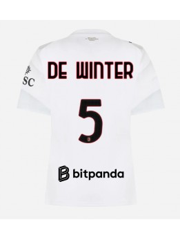 Ženski Nogometna dresi replika AC Milan Koni De Winter #5 Gostujoči 2026-27 Kratek rokav